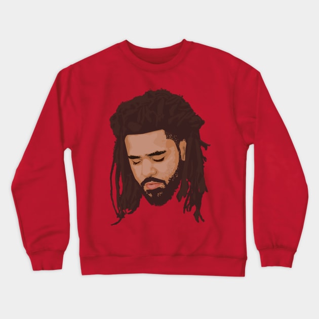 J.Cole portrait Crewneck Sweatshirt by SHACHAR